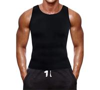 USOHJZ 1 pz Shapewear da Uomo Rivestito in Argento Gilet Esercizio Dimagrante Corsetto Compressione Sudore riduzione Grasso Sauna Top Vita Trainer(4XL-5XL)