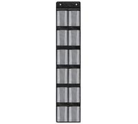 USOHJZ 12 Griglie Tasca Rete Tessuto Medicina Scatola Portaoggetti Appeso Camera da Letto Porta Posteriore Parete Appeso Portaoggetti Borsa Rete Organizzatore Casa(Gray)