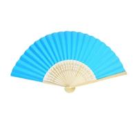 USOHJZ 40 Pezzi Ventaglio Portatile Pieghevole Ventagli di Carta Riutilizzabili for Le Donne Bomboniere Leggere Portatili for Il Fai da Te(Blue)