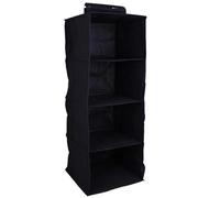 USOHJZ Armadio portaoggetti multiuso for vestiti, borsa portaoggetti sospesa, calzini, reggiseni, biancheria intima, appendiabiti, divisore for cassetti pieghevole, scatola for vestiti(Black)