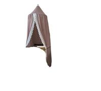 USOHJZ Reti in chiffon di pizzo Decorazione della stanza Zanzariera Tende a baldacchino rotonda Letto for bambini Mantovana Puntelli fotografici(Purple)