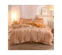 USOHJZ Set copripiumino di lusso da 3/4 pezzi, biancheria letto morbida e accogliente, perfetto for il comfort della camera, ideale for camere degli ospiti dormitori per Biancheria(Khaki,2.0M-4PCS)