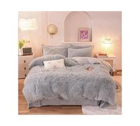 USOHJZ Set copripiumino di lusso da 3/4 pezzi, biancheria letto morbida e accogliente, perfetto for il comfort della camera, ideale for camere degli ospiti dormitori per Biancheria(Grey,1.2M-3PCS)