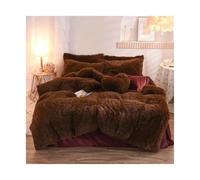 USOHJZ Set copripiumino di lusso da 3/4 pezzi, biancheria letto morbida e accogliente, perfetto for il comfort della camera, ideale for camere degli ospiti dormitori per Biancheria(Coffee,1.8M-4PCS)