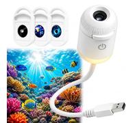 Usper Proiettore Galassia Soffitto Galaxy Projector Night Light, Plug-And-Play Hd Star Projector Proiettore Di Stelle 2 In 1, Rotazione A 360° Luminosità Regolabile (3 Pellicole per Proiezione)