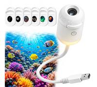 Usper Proiettore Galassia Soffitto Galaxy Projector Night Light, Plug-And-Play Hd Star Projector Proiettore Di Stelle 2 In 1, Rotazione A 360° Luminosità Regolabile (6 Pellicole per Proiezione)