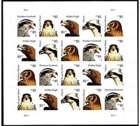 USPS Birds of Prey Foglio di Venti 85 Cent Francobolli Scott 4608-12