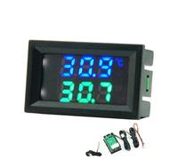 USRRMPBC 1 pz 4V-30V 0,56 Pollici Mini LED Doppio Display Digitale sensore di Temperatura con NTC sonda Metallica Impermeabile Tester di Temperatura for Interni(Blue Green Rod)
