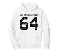 USS Constellation CV-64 - Portaereo Stile Invecchiato Felpa con Cappuccio