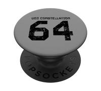 USS Constellation CV-64 - Portaereo stile invecchiato PopSockets PopGrip Adesivo