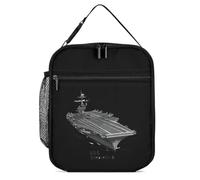 USS Enterprise CV 6 WWII Aircraft Carrier Lunch Box per gli uomini donne borse per il pranzo isolate borse frigo portatile Tote per il lavoro picnic