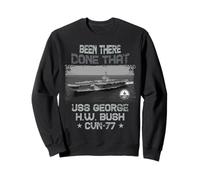 USS George H.W. Bush CVN-77 portaerei US Military Felpa