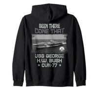 USS George H.W. Bush CVN-77 portaerei US Military Felpa con Cappuccio
