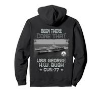 USS George H.W. Bush CVN-77 portaerei US Military Felpa con Cappuccio