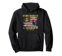 USS John F. Kennedy CV-67 - Bandiera Vintage patriottica Felpa con Cappuccio