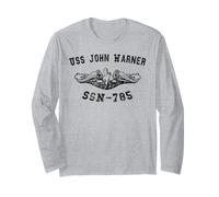 USS John Warner SSN-785 Distintivo Sottomarino Vintage Maglia a Manica