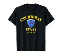 USS Midway CVA-41 Aircraft Carrier Bandiera Veterans Day Patriot Maglietta