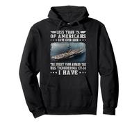 USS Ticonderoga CV-14 Aircraft Carrier Marinaio Veterans Day Felpa con Cappuccio