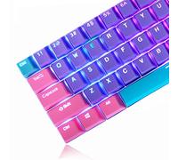 Ussixchare Keycaps retroilluminati 60% per tastiera GK61 RK61 Anne Pro, 104 PBT Fullsize Keycaps Set per Ducky one 2 Mini 60% Tastiera Meccanica Gaming Gateron Kailh MX Switch (Viola)