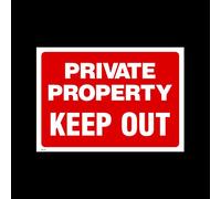 USSP&S Private Property Keep out Plastic Sign con 4 Fori (MISC180) - No Parking, proprietà privata, Accesso, disabili, Veicolo, attenzione