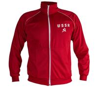 USSR Soviet Union Cccp Rétro Outdoor Giacca Tuta Zip Maglione