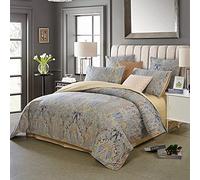 USTIDE, set copripiumino paisley 3 pezzi in cotone egiziano floreale, set biancheria da letto king size, copripiumino boho, copripiumino confortevole, caldo e durevole