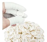 USTNIR 100 Pezzi Lettini per Dito in Lattice Monouso, Mano Lattice Copri, Proteggi Dita Mano, Copridita per Dito ferito, Ricostruzione Unghie, Fai da Te, Riparazione Elettronica, Pulizia Gioielli