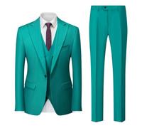 USTZFTB ompleto da uomo slim fit con risvolto a punta con un bottone, smoking per matrimonio, sposo, lavoro, banchetto, A01 En8, S