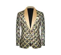 USTZFTBCL Giacca Blazer da uomo con paillettes piazza, As Show, XXL