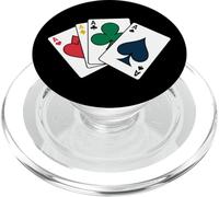Usura di stile del casinò del poker delle carte da gioco di quattro assi per il tee PopSockets PopGrip per MagSafe
