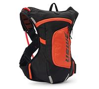 USWE Moto Hydro 4L Hydration Pack con sacca d'acqua da 2,0 l, uno zaino di fascia alta, senza rimbalzi per moto enduro e fuoristrada, nero arancione
