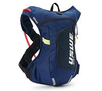 USWE Moto Hydro 4L Hydration Pack con sacca d'acqua da 2,0 l, uno zaino di fascia alta, senza rimbalzi per moto enduro e fuoristrada, nero blu