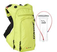 USWE Outlander Moto - Zaino idrico per corsa, escursionismo, con sacca d'acqua, per uomini e donne, zaino per attrezzatura e attrezzatura per ciclismo, MTB (giallo pazzo, 9L)