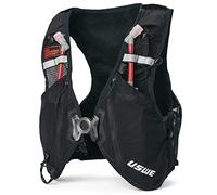 USWE Pace - Gilet da corsa da 14 l, con 2 x UltraFlask, 500 ml, per uomo e donna, colore: Bianco nero, M
