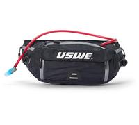 USWE Zulo Hydration - Marsupio per l'idratazione, con organizer e tasche laterali, cintura anti-rimbalzo (nero carbonio, 6L)