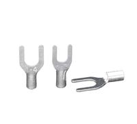 UT0.5/1/1.5/2.5/4/6/10/16/25/35 Rame Ottone U a forcella Cavo elettrico Connettore Capocorda a forcella Terminale a crimpare(30Pieces UT4-5,Brass)