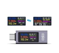 UT02C/UT03C Tipo-C Amperometro multifunzione di tensione CC DC 4~30V 12A Misuratore corrente potenza Tester ricarica del telefono Test della batteria(UT02C)