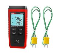 UT320D Mini Contact Type Termometro Dual-channel K / J Termocoppia Meter con retroilluminazione LCD