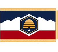 Utah 3'x5' Interno Oro Ornato 2023 Nuovo Stato Bandiera con Maniche