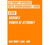 Utah Durable Power of Attorney (Save Money Legal)