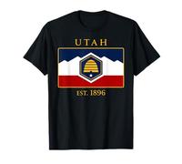 Utah Flag 45th US State 1896 Utah Native Maglietta