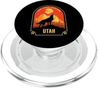Utah Live Love Esplora il design del lupo ululato PopSockets PopGrip per MagSafe