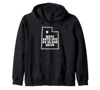 Utah Make Antelope an Island Again Great Salt Lake Felpa con Cappuccio