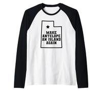 Utah Make Antelope an Island Again Great Salt Lake Maglia con Maniche Raglan
