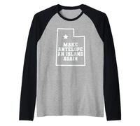 Utah Make Antelope an Island Again Great Salt Lake Maglia con Maniche Raglan