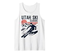 Utah Ski Classic Vintage Sci Amante Sci Tramonto Grafica retrò Canotta