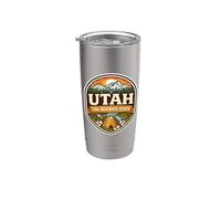 Utah The Beehive State Souvenir Viaggio Visitatore Memorabilia Bicchiere termico in acciaio inox doppia parete
