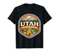 Utah The Beehive State Souvenir Viaggio Visitatore Memorabilia Maglietta