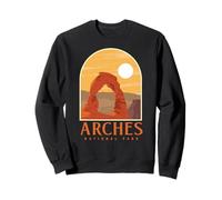 Utah Vintage Retro Hiking Camping Arches National Park Felpa