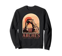 Utah Vintage Retro Hiking Camping Arches National Park Felpa